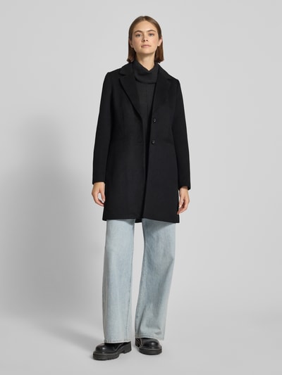 Tom Tailor Denim Płaszcz o kroju slim fit z dodatkiem wełny Czarny 1