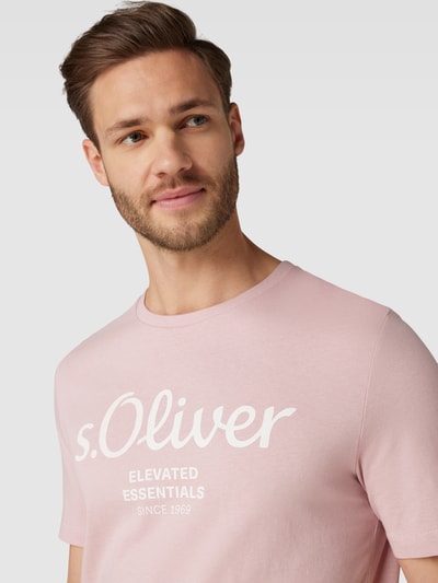 s.Oliver RED LABEL T-shirt met labelprint Roze - 3