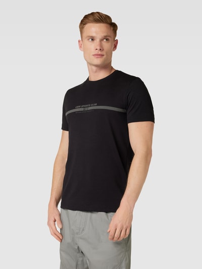 Christian Berg Men T-shirt met print aan de voorkant Zwart - 4