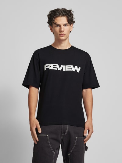 REVIEW T-Shirt mit Label-Print Black 4