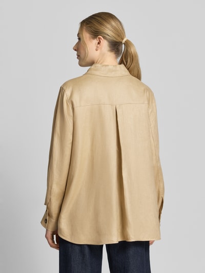 Weekend Max Mara Rozkloszowana koszulowa kurtka z czystego lnu model 'POMPOSA' Piaskowy 5