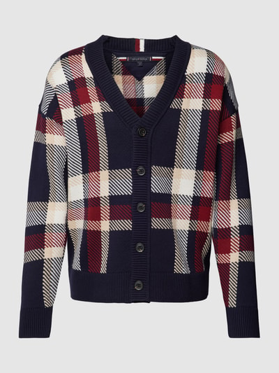 Tommy Hilfiger Gebreide cardigan met ruitmotief Rood - 2