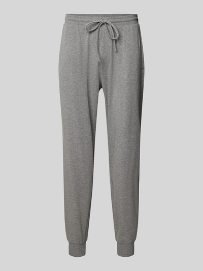 Produktfoto, Sweatpants mit elastischem Bund und Tunnelzug von JOOP! Collection aus grauem Baumwoll-Mix mit Stretch-Anteil, Regular-Fit, Innenbeinlänge bei Größe M 74 cm.