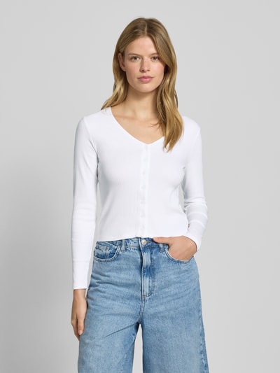 Levi's® Shirt met lange mouwen in riblook met knoopsluiting Wit - 4