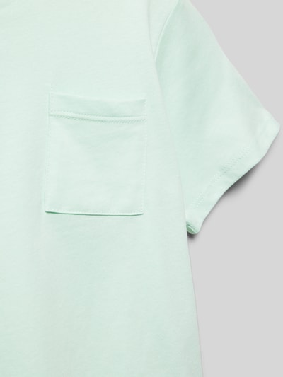 Mango T-Shirt mit Brusttasche Mint 2