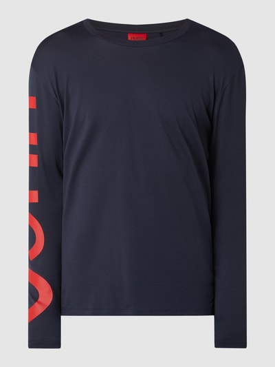 HUGO Longsleeve mit Logo Modell 'Demeos' Blau 2