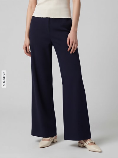 SEDUCTIVE Regular fit wijdte broek van viscosemix model 'NALEY' Marineblauw - 4