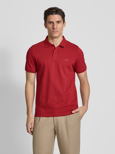 s.Oliver RED LABEL Regular Fit Poloshirt aus Baumwoll-Piqué Rot 4