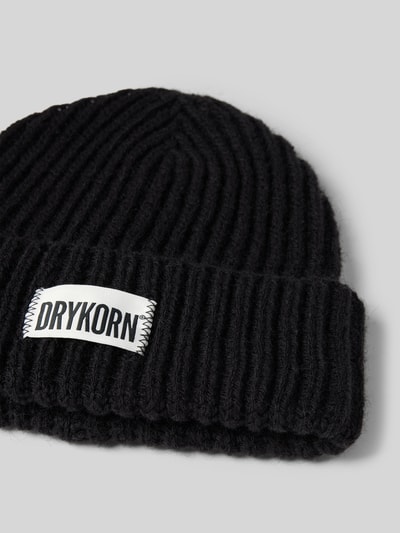 Drykorn Czapka beanie z naszywką z logo model ‘SEANIA’ Czarny 2