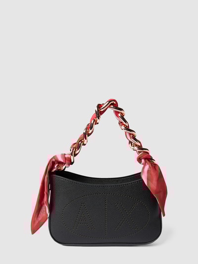 ARMANI EXCHANGE Hobo Bag mit Logo-Motiv aus Lochstickereien Schwarz 2