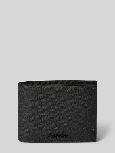 CK Calvin Klein Lederportemonnaie mit Label-Applikation Modell 'CK MUST' Black 1