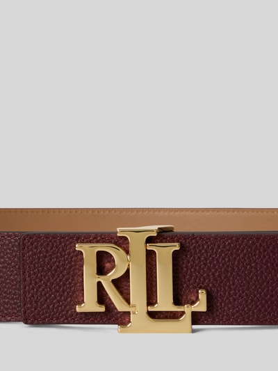 Lauren Ralph Lauren Gürtel aus Rindsleder mit Logo-Schließe Bordeaux 3