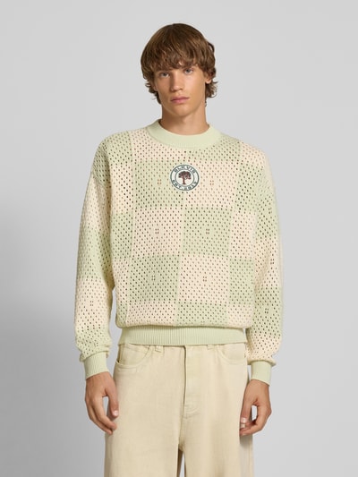 BLKVIS Gebreide pullover met ajourpatroon Offwhite - 4