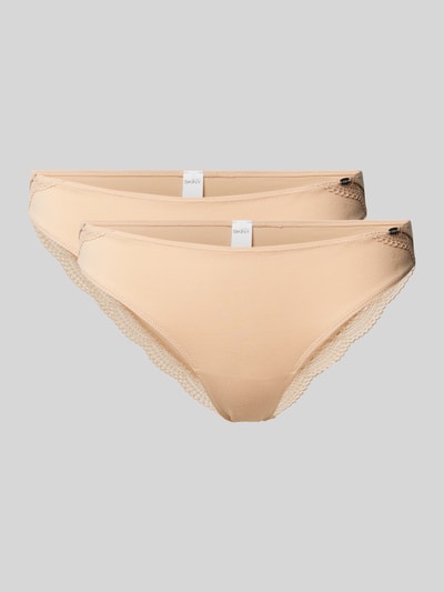 Skiny Slip mit Label-Detail Beige 1