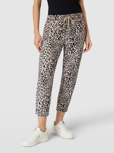 Christian Berg Woman Sweatpants met dierenprint Zand - 4