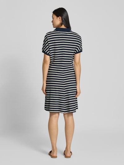 Tommy Hilfiger Getailleerde mini-jurk in polostijl van lyocellmix Marineblauw - 5