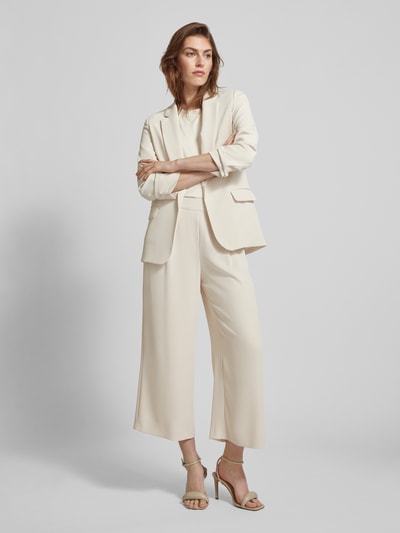 Jake*s Collection Wide Leg Culotte mit Bundfalten Ecru 1