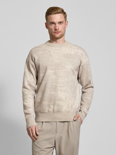 CK Calvin Klein Strickpullover mit Rundhalsausschnitt Khaki 4