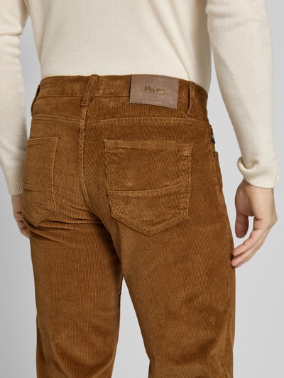 Brax Corduroy broek in 5-pocketmodel, model 'Cadiz' Middenbruin - 3