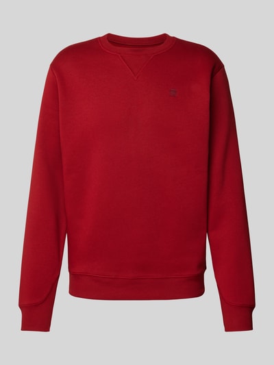 G-Star Raw Sweatshirt mit Label-Stitching Rot 1