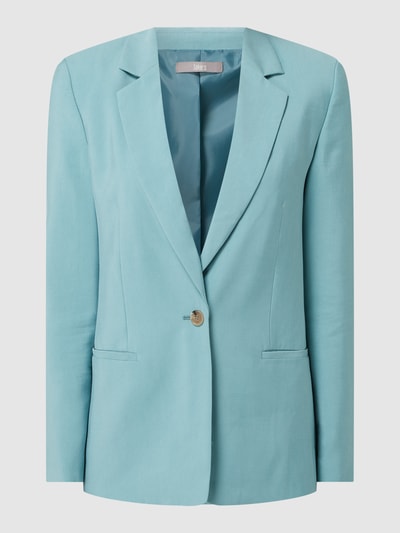 Jake*s Collection Blazer met 1-knoopssluiting  Aquablauw - 2