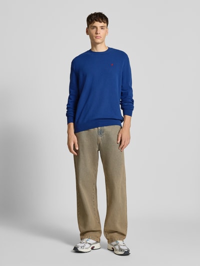 Replay Gebreide pullover van lanawolmix met ronde hals Blauw - 1