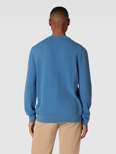 Marc O'Polo Strickpullover mit Label-Stitching Rauchblau 5