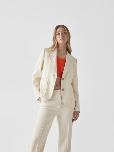 Victoria Beckham Blazer mit Schulterpolstern Offwhite 4