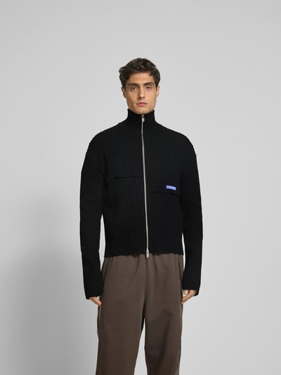 A-COLD-WALL Strickjacke in Ripp-Optik Black 4
