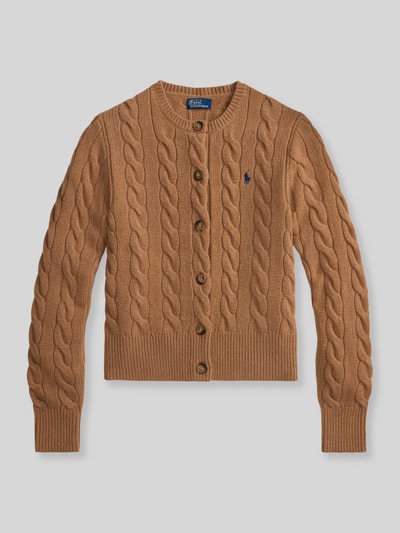 Polo Ralph Lauren Regular Fit Strickjacke aus Wolle mit Kaschmir-Anteil Camel 2