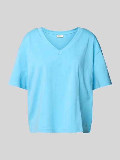 Tom Tailor Denim Boxy Fit T-Shirt aus reiner Baumwolle Hellblau 2