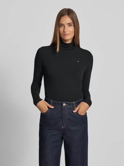 Tommy Hilfiger  Slim fit shirt met lange mouwen van viscosemix Zwart - 4