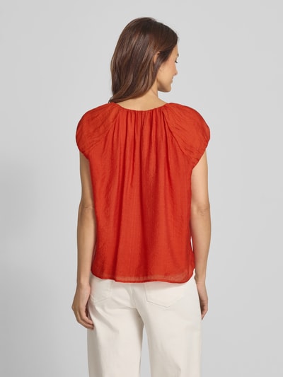 Christian Berg Woman Selection Regular Fit Bluse mit Rundhalsausschnitt Dunkelorange 5