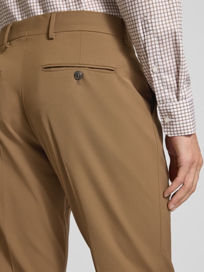 SELECTED HOMME Slim Fit Anzughose mit Viskose-Anteil Modell 'LIAM' Cognac 3