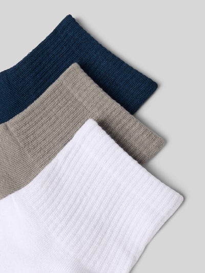 Jack & Jones Sokken met ribboorden in een set van 3 paar, model 'NICK' Marineblauw - 2