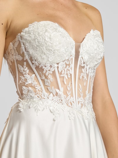Mascara Regular Fit Brautkleid in semitransparentem Design Weiss 3