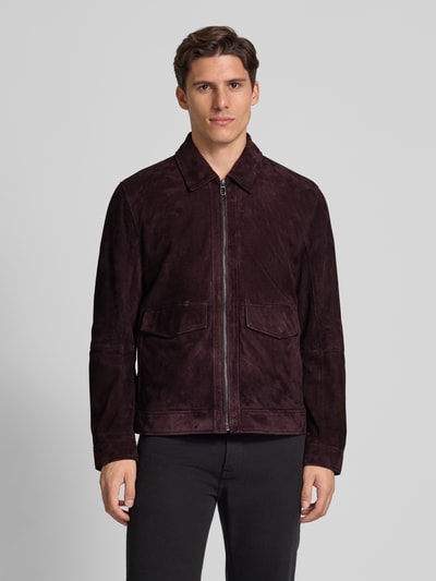 JOOP! Collection Lederjacke mit Reißverschluss Purple 4