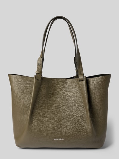 Marc O'Polo Shopper aus genarbtem Rindsleder Oliv 2