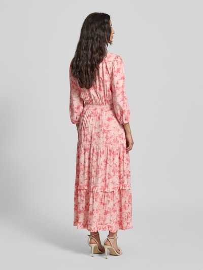 mbyM Sukienka midi z dekoltem w serek model ‘Shanaya’ Różowy 5