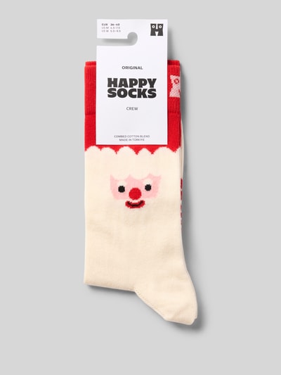 Happy Socks Socken mit Santa-Motiv-Print Weiss 3