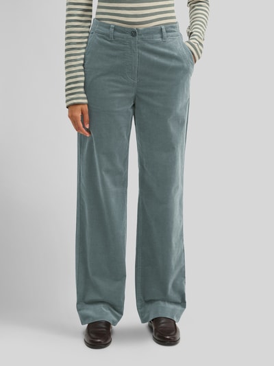 Marc O'Polo Straight Fit Cordhose aus Baumwoll-Mix Modell 'LANDE WIDE' Aqua 4
