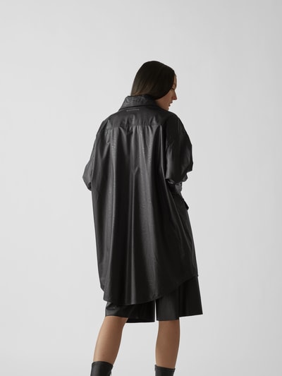 MM6 Maison Margiela Hemdjacke in Leder-Optik Schwarz 5