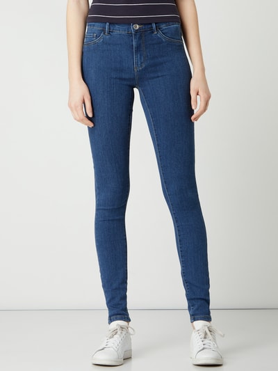 Only Skinny Fit Jeans mit Stretch-Anteil Modell 'Rain'  Jeansblau 4