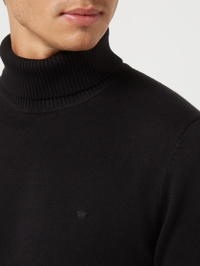 Christian Berg Men Rollkragenpullover mit Merinowoll-Anteil Black 3