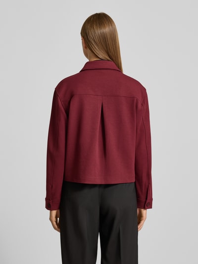 s.Oliver RED LABEL Relaxed fit jack van structuur-jersey Bordeaux - 5