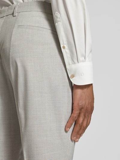 s.Oliver BLACK LABEL Regular Fit Anzughose aus Viskose-Mix mit feiner Webstruktur Hellgrau 3