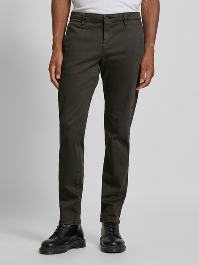 MAC Regular fit chino met steekzakken opzij, model 'Lennox' Olijfgroen - 4