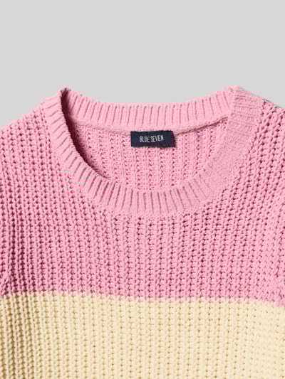 Blue Seven Regular Fit Kleid in Strick-Optik Ecru 2