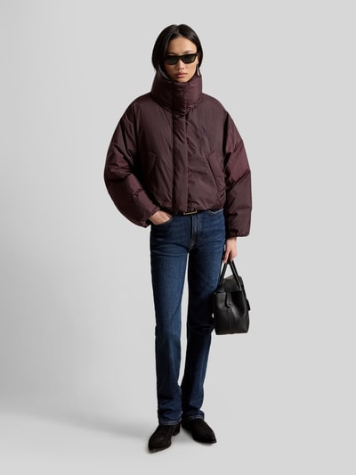 Polo Ralph Lauren boxy fit gewatteerd jack met gestikt logo Bordeaux - 1