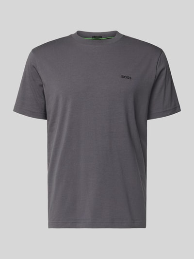 BOSS Green Regular Fit T-Shirt aus Baumwoll-Mix Modell 'TEE' Mittelgrau 2